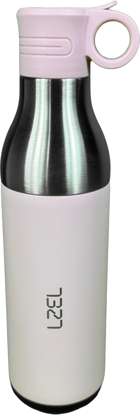 LZEL Natura Elva Vacuum Bottle Dual 400 mL + 400 mL | Pink Aluminum LZEL Natura Elva Vacuum Bottle Dual 400 mL + 400 mL | Pink Aluminum